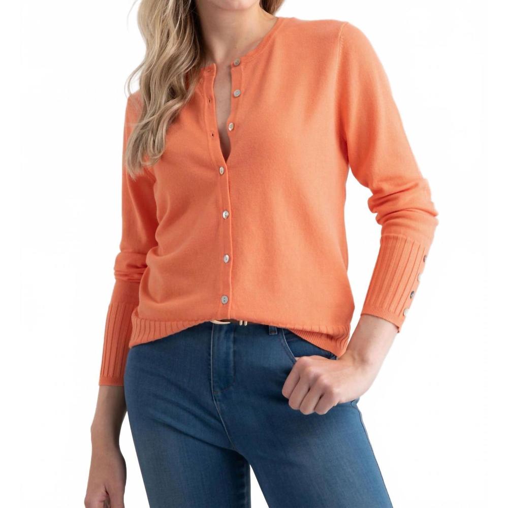 NEW MARBLE button up cardigan in orange